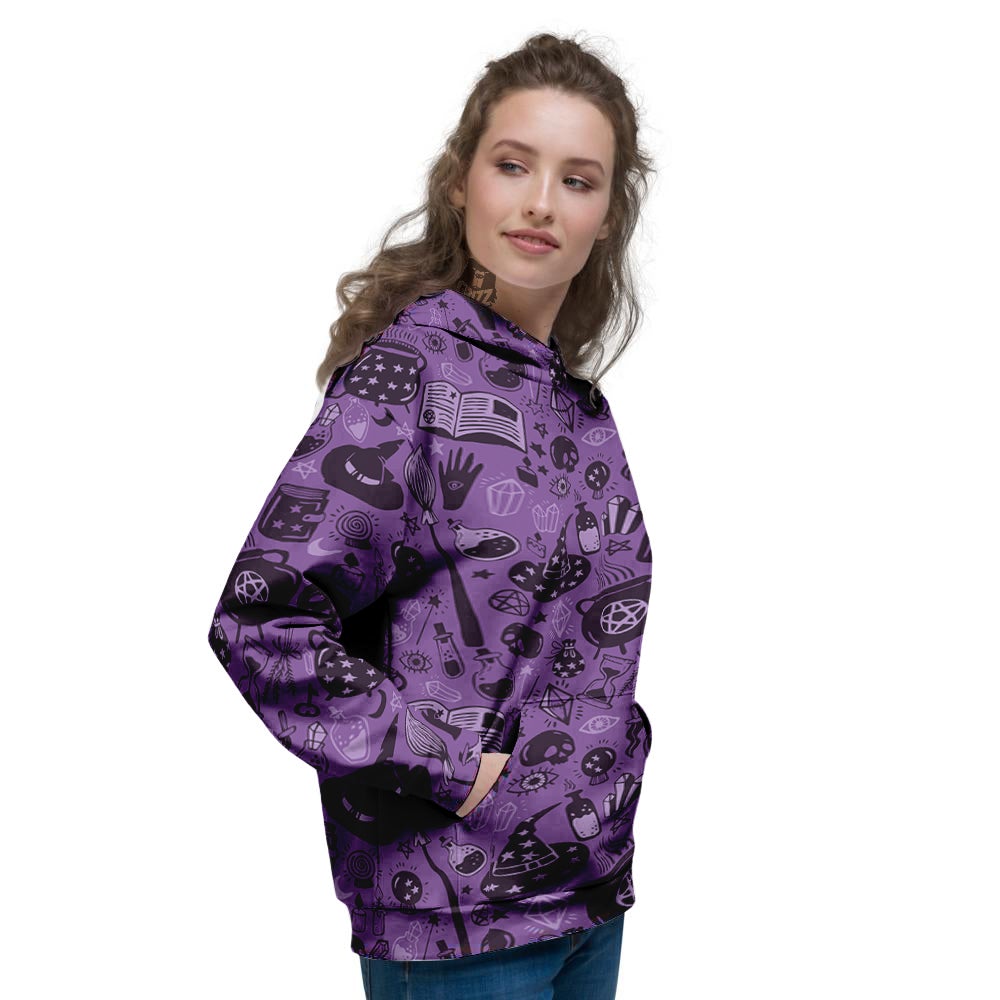 Wizard Magic Print Pattern Women's Hoodie-grizzshop