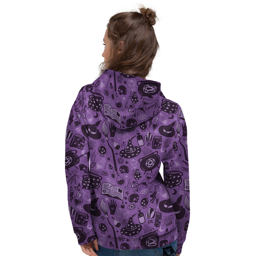 Wizard Magic Print Pattern Women's Hoodie-grizzshop