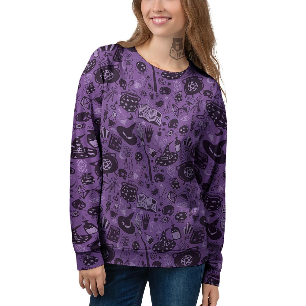 Wizard Magic Print Pattern Women's Sweatshirt-grizzshop