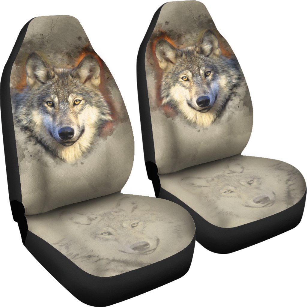 Wolf Art Universal Fit Car Seat Covers-grizzshop