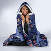 Wolf Cartoon Pattern Print Hooded Blanket-grizzshop