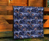 Wolf Cartoon Pattern Print Quilt-grizzshop