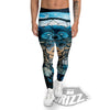 Wolf Girl Native American Print Men's Leggings-grizzshop