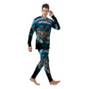 Wolf Girl Native American Print Men's Pajamas-grizzshop