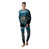 Wolf Girl Native American Print Men's Pajamas-grizzshop