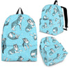 Wolf Hand Drawn Pattern Print Backpack-grizzshop