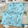 Wolf Hand Drawn Pattern Print Blanket-grizzshop