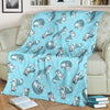 Wolf Hand Drawn Pattern Print Blanket-grizzshop