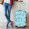 Wolf Hand Drawn Pattern Print Luggage Cover Protector-grizzshop