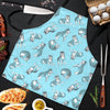 Wolf Hand Drawn Pattern Print Men's Apron-grizzshop