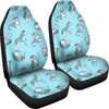 Wolf Hand Drawn Pattern Print Universal Fit Car Seat Covers-grizzshop