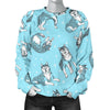 Wolf Hand Drawn Pattern Print Women's Sweatshirt-grizzshop