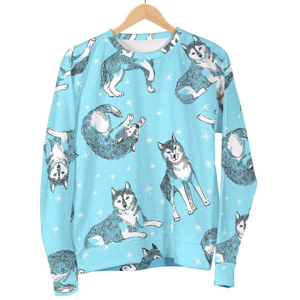 Wolf Hand Drawn Pattern Print Women's Sweatshirt-grizzshop