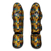 Wolf Head Yellow Tattoo Print Pattern Muay Thai Shin Guards-grizzshop