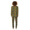 Wolf Head Yellow Tattoo Print Pattern Women's Pajamas-grizzshop