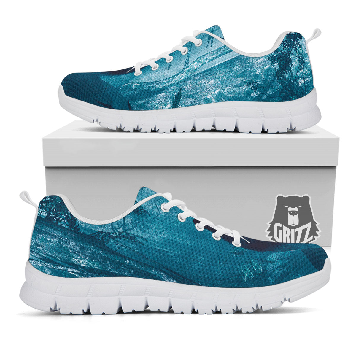 Wolf Jungle Print White Sneaker-grizzshop