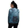 Wolf Jungle Print Women's Bomber Jacket-grizzshop