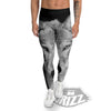 Wolf Monochrome Print Men's Leggings-grizzshop