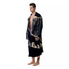 Wolf Moonlight Print Men's Robe-grizzshop