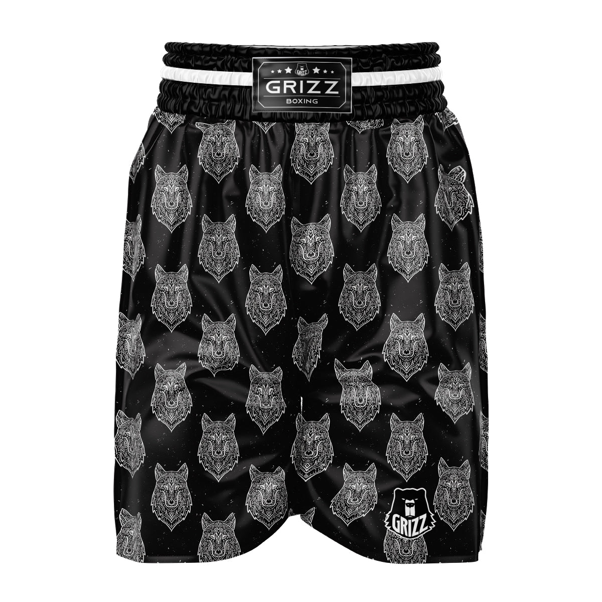 Wolf Native Tribal Print Pattern Boxing Shorts-grizzshop