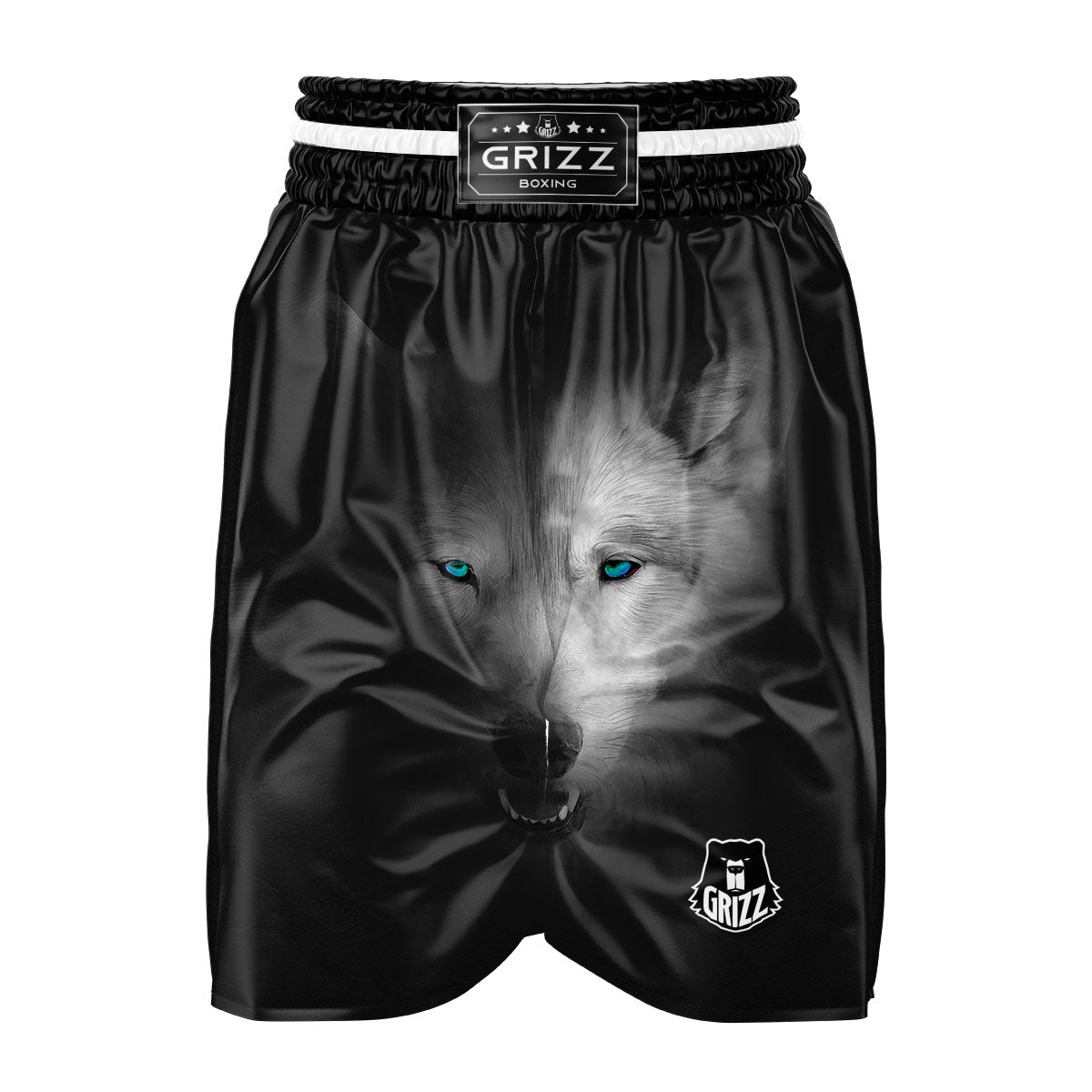 Wolf Painting Watercolor Print Boxing Shorts-grizzshop