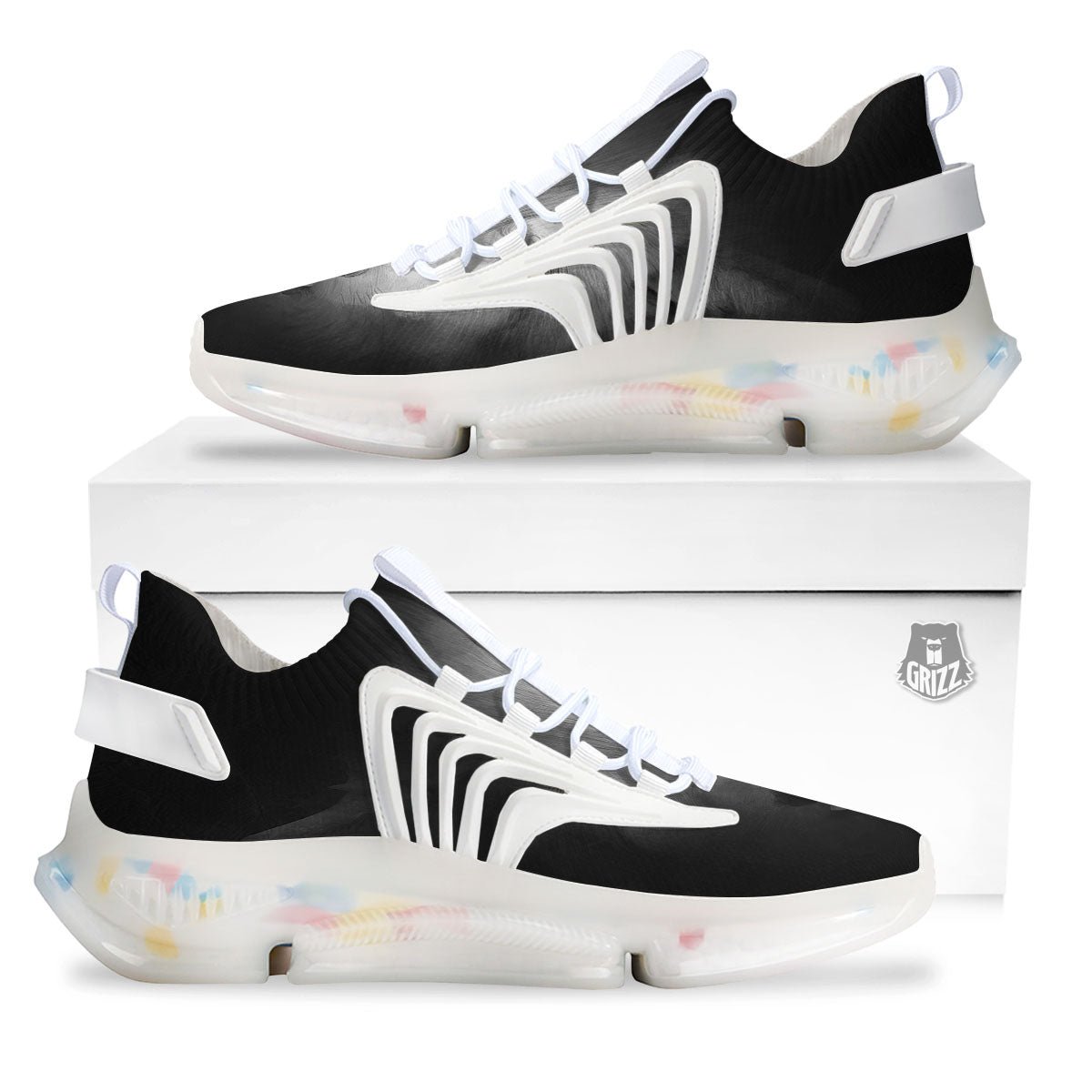 Wolf Painting Watercolor Print White Gym Shoes-grizzshop