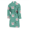 Wolf Pattern Print Men Long Robe-grizzshop