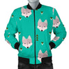 Wolf Pattern Print Men's Bomber Jacket-grizzshop