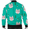 Wolf Pattern Print Men's Bomber Jacket-grizzshop