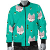 Wolf Pattern Print Men's Bomber Jacket-grizzshop