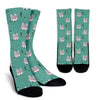 Wolf Pattern Print Unisex Crew Socks-grizzshop