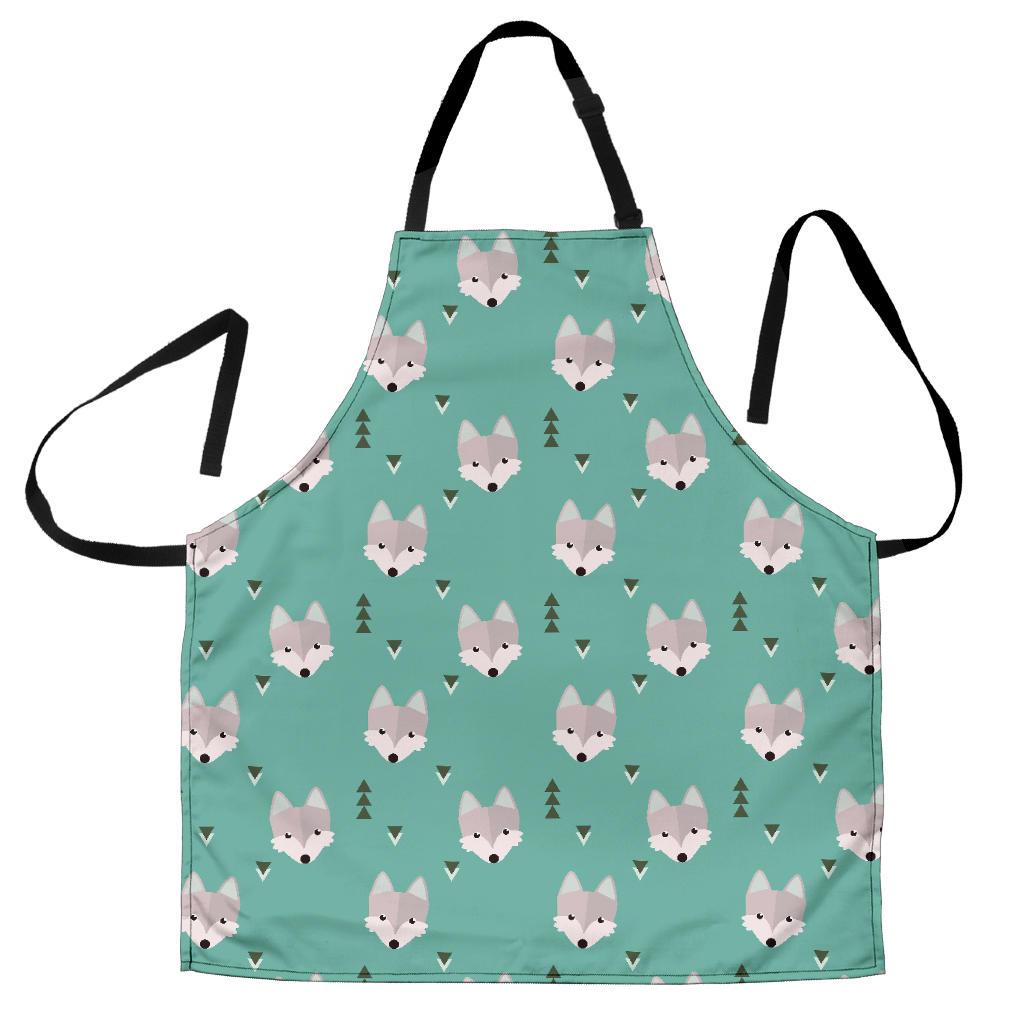 Wolf Pattern Print Women's Apron-grizzshop