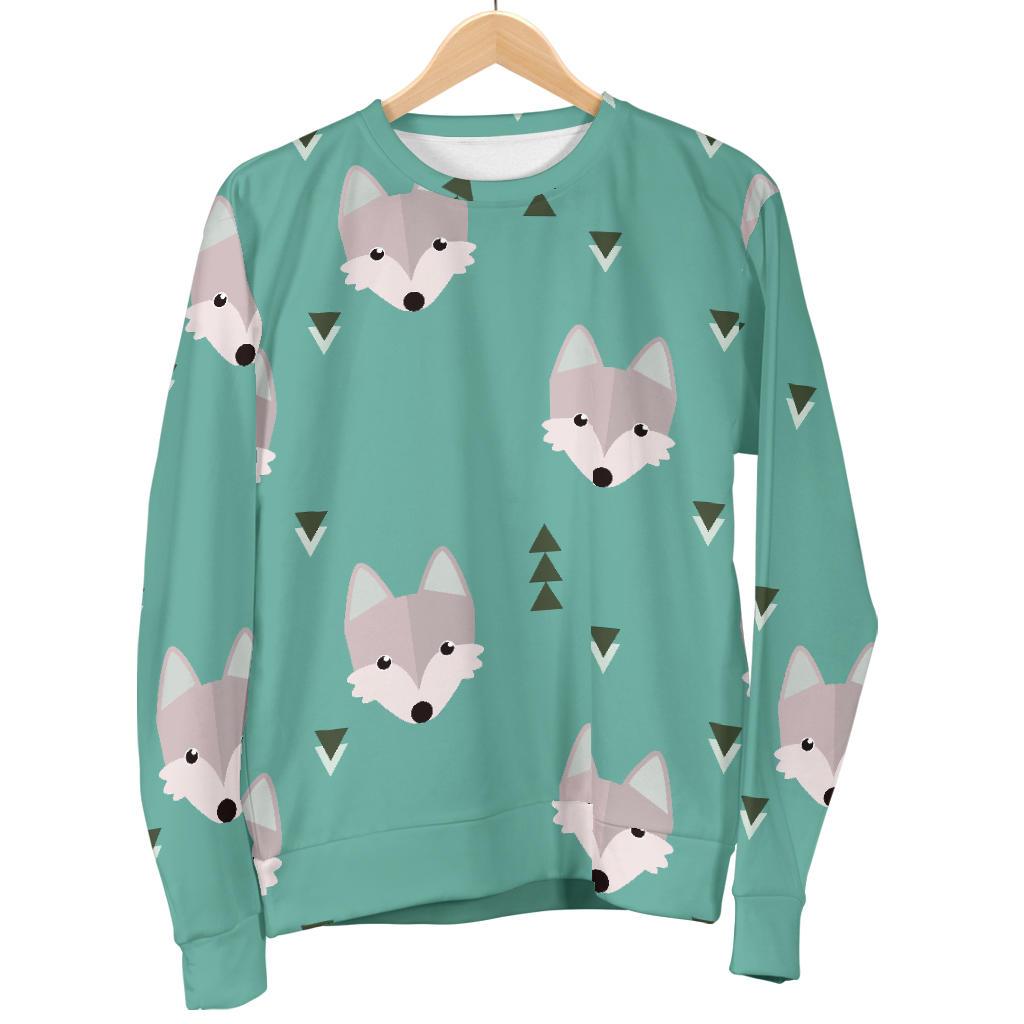 Wolf Pattern Print Women's Sweatshirt-grizzshop