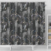 Wolf Print Pattern Bathroom Shower Curtain-grizzshop