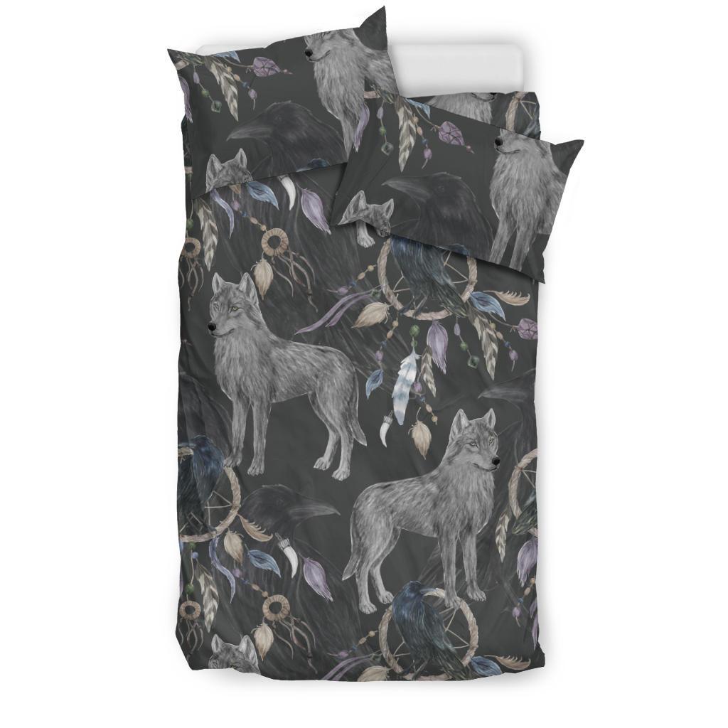 Wolf Print Pattern Duvet Cover Bedding Set-grizzshop