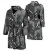 Wolf Print Pattern Men Long Robe-grizzshop