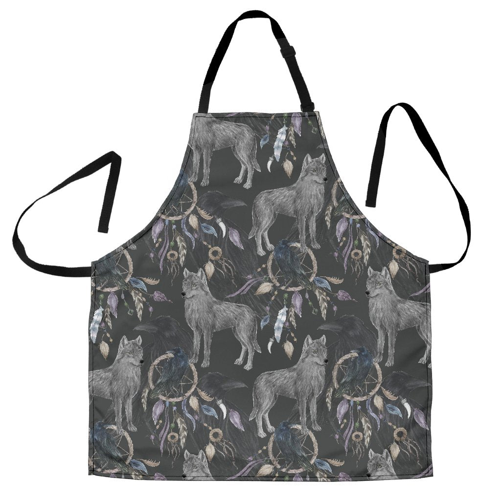 Wolf Print Pattern Men's Apron-grizzshop