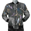 Wolf Print Pattern Men's Bomber Jacket-grizzshop