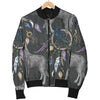 Wolf Print Pattern Men's Bomber Jacket-grizzshop