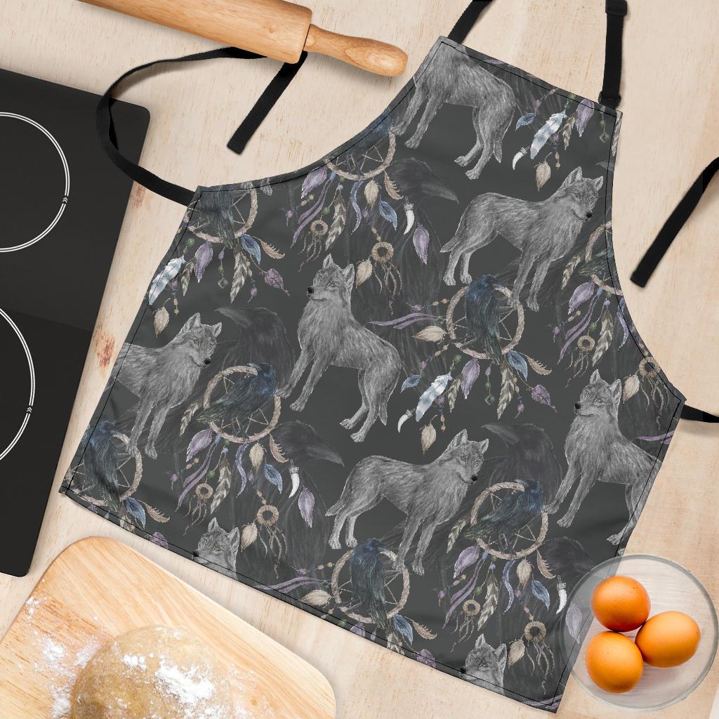 Wolf Print Pattern Women's Apron-grizzshop