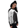 Wolf Spirit And Moon Print Women's Bomber Jacket-grizzshop