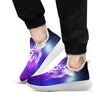 Wolf Spirit Aurora Howling Print White Athletic Shoes-grizzshop