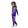 Wolf Spirit Aurora Howling Print Women's Pajamas-grizzshop