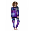 Wolf Spirit Aurora Howling Print Women's Pajamas-grizzshop