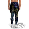 Wolf Spirit Galaxy Howling Print Men's Leggings-grizzshop