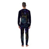 Wolf Spirit Galaxy Howling Print Men's Pajamas-grizzshop