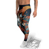 Wolf Spirit Night Forest Print Men's Leggings-grizzshop