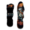 Wolf Spirit Night Forest Print Muay Thai Shin Guards-grizzshop