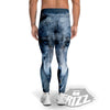 Wolf White And Navy Print Men's Leggings-grizzshop