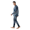 Wolf White And Navy Print Men's Pajamas-grizzshop